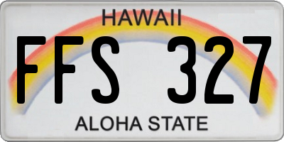 HI license plate FFS327