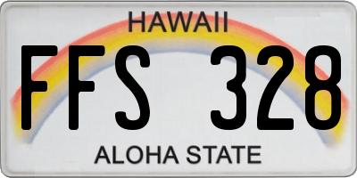 HI license plate FFS328