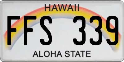 HI license plate FFS339