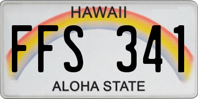 HI license plate FFS341
