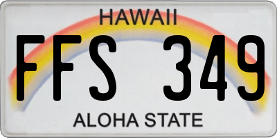 HI license plate FFS349