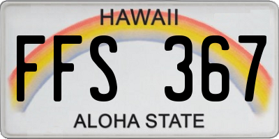 HI license plate FFS367