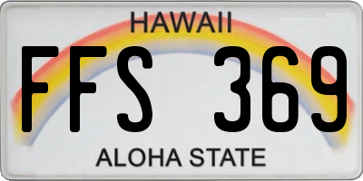 HI license plate FFS369