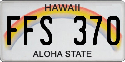 HI license plate FFS370