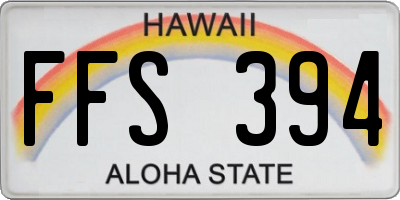 HI license plate FFS394
