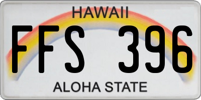 HI license plate FFS396