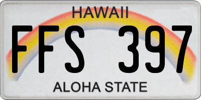 HI license plate FFS397