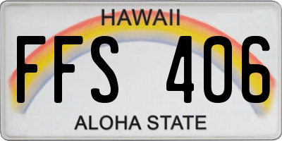 HI license plate FFS406