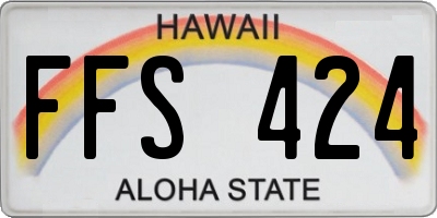 HI license plate FFS424