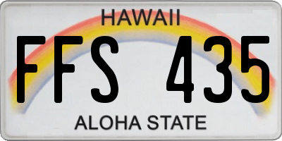 HI license plate FFS435