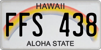 HI license plate FFS438