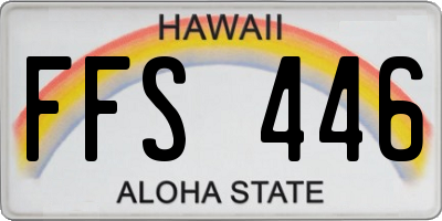 HI license plate FFS446