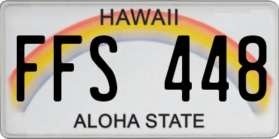 HI license plate FFS448