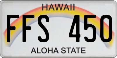 HI license plate FFS450
