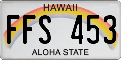 HI license plate FFS453