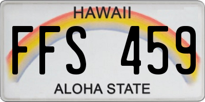 HI license plate FFS459
