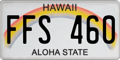 HI license plate FFS460