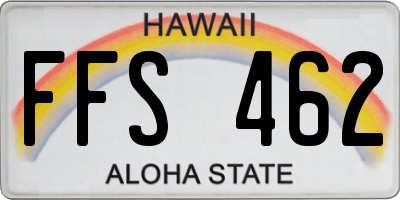 HI license plate FFS462