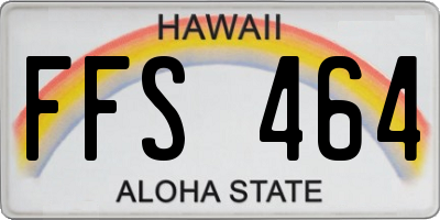 HI license plate FFS464