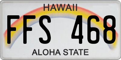HI license plate FFS468