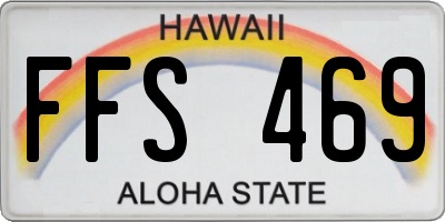 HI license plate FFS469