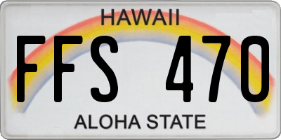 HI license plate FFS470