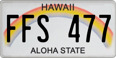 HI license plate FFS477