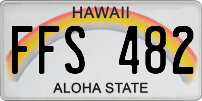 HI license plate FFS482