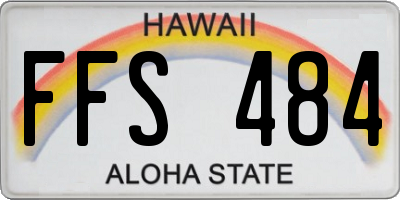 HI license plate FFS484