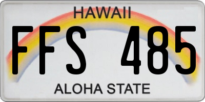 HI license plate FFS485