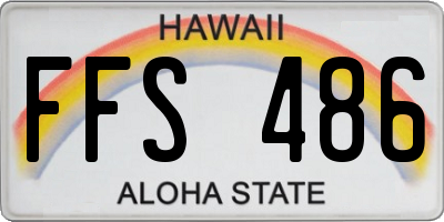 HI license plate FFS486