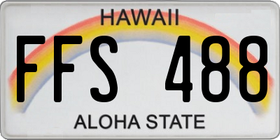 HI license plate FFS488