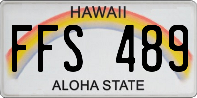 HI license plate FFS489