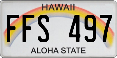 HI license plate FFS497