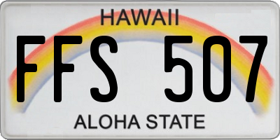 HI license plate FFS507