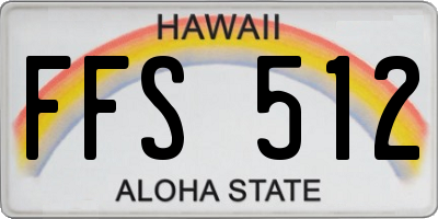 HI license plate FFS512