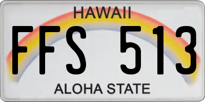 HI license plate FFS513