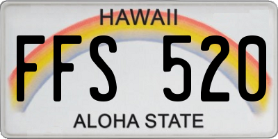 HI license plate FFS520