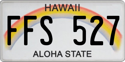 HI license plate FFS527