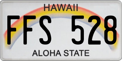HI license plate FFS528