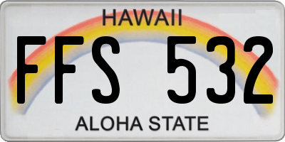 HI license plate FFS532