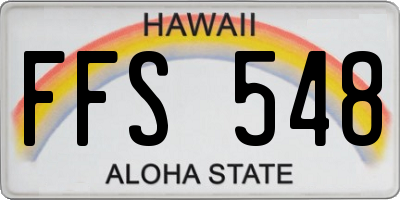 HI license plate FFS548