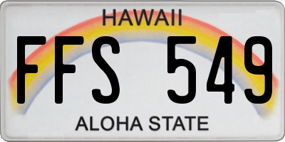 HI license plate FFS549