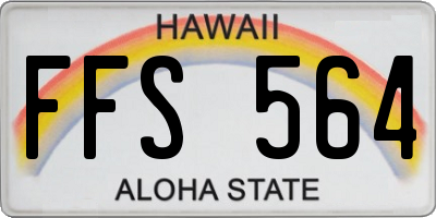 HI license plate FFS564
