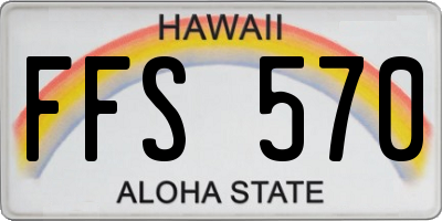 HI license plate FFS570