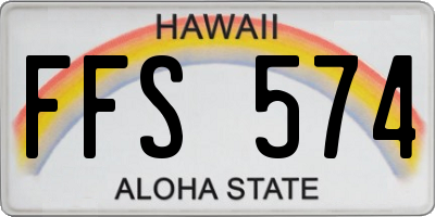 HI license plate FFS574