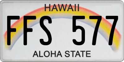 HI license plate FFS577