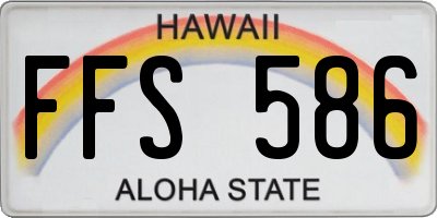 HI license plate FFS586