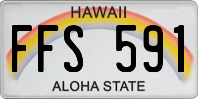 HI license plate FFS591