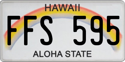 HI license plate FFS595